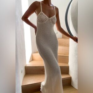 Meshki Monica Crochet Maxi Dress -  XS